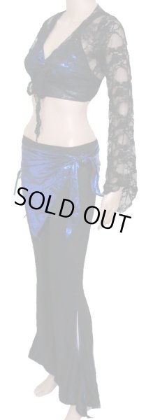 画像2: ♥HANAN♥チョリ&パンツセット/ラメトップス&チョリ&パンツ/ロイヤルブルー (2)