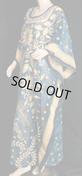 画像2: ❤HANAN❤カフタンハリジドレス☆ブルーグレータイダイ (2)