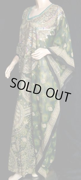 画像2: ❤HANAN❤カフタンハリジドレス☆グリーングラデバブル (2)