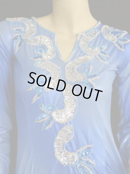 画像2: エジプト製サイディドレス☆アラベスク☆コバルトブルー (2)