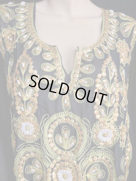 画像3: エジプト製トラディショナルハリジドレス☆ブラック☆ (3)