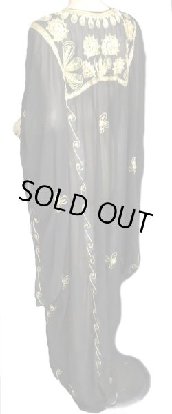 画像2: エジプト製トラディショナルハリジドレス☆ブラック☆ (2)