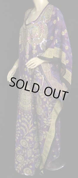 画像2: ❤HANAN❤カフタンハリジドレス☆ピンクパープルウェーブ (2)