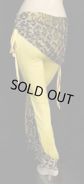 画像3: ♥HANAN/ハナン♥ヒップスカーフストレッチパンツ☆イエロー×レオパード☆ (3)