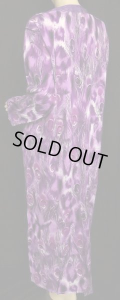 画像3: モロッコのガラベーヤ☆パープルピーコック☆ (3)