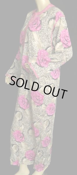 画像2: モロッコのガラベーヤ☆ピンクローズ☆ (2)