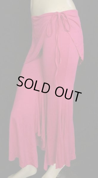 画像2: ヒップスカーフ付きストレッチパンツ☆フューシャピンク (2)