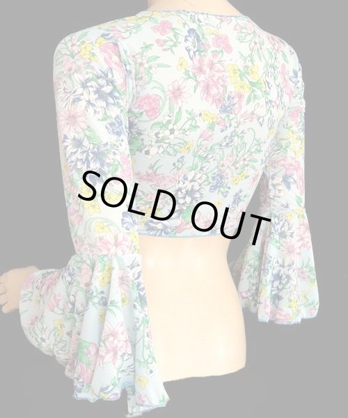 画像3: Amira Jamila オリジナル☆ストレッチチョリ☆ブルーリトルフラワー (3)