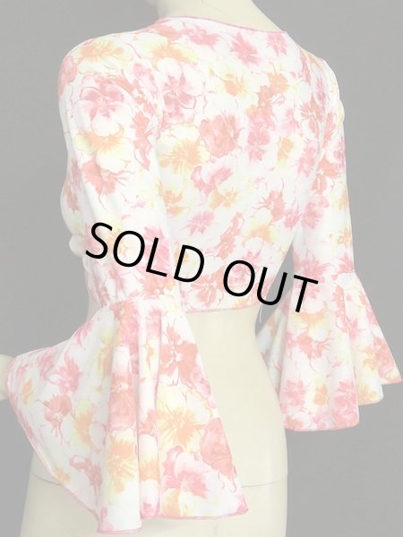 画像3: Amira Jamila オリジナル☆ストレッチチョリ☆レッドオレンジフラワー (3)