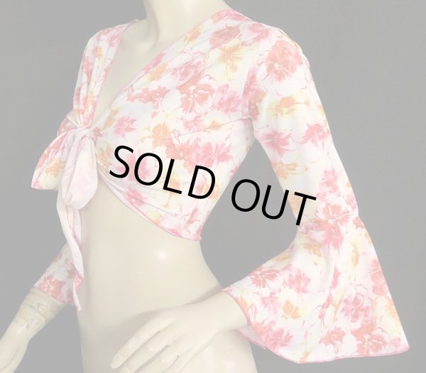 画像2: Amira Jamila オリジナル☆ストレッチチョリ☆レッドオレンジフラワー (2)