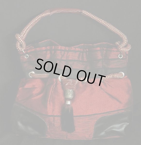 画像1: モロッコのバッグ☆ブラックレッド☆ (1)