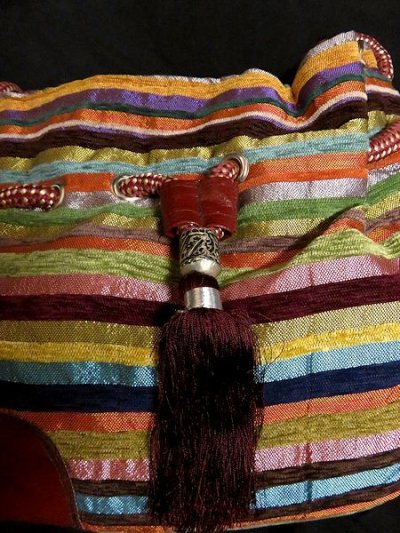 画像1: モロッコのバッグ☆マルチカラーストライプI☆