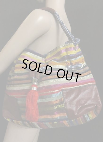 画像2: モロッコのバッグ☆マルチカラーストライプII☆ (2)