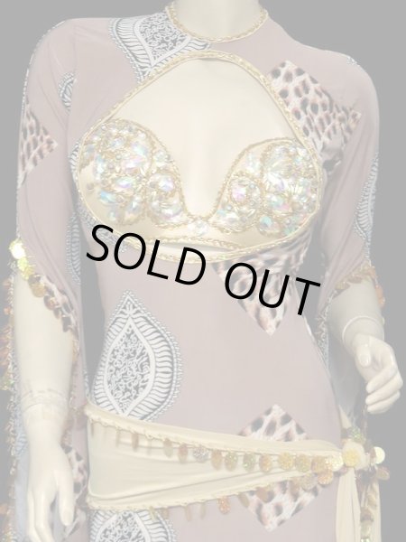 画像2: ♥HANAN/ハナン♥ロングスリーブバラディドレス☆pinkbeigeleopard☆ (2)