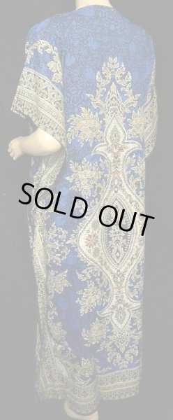 画像3: プリントカバードレス☆コバルトアラビアンアラベスク☆ (3)
