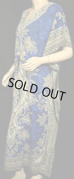 画像2: プリントカバードレス☆コバルトアラビアンアラベスク☆ (2)