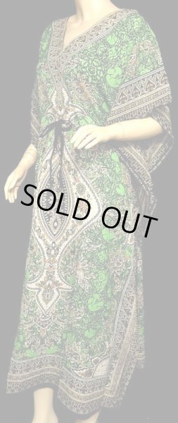 画像2: プリントカバードレス☆グリーンアラビアンアラベスク☆ (2)