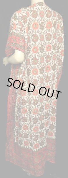 画像3: プリントカバードレス☆レッドオレンジペイズリー☆ (3)