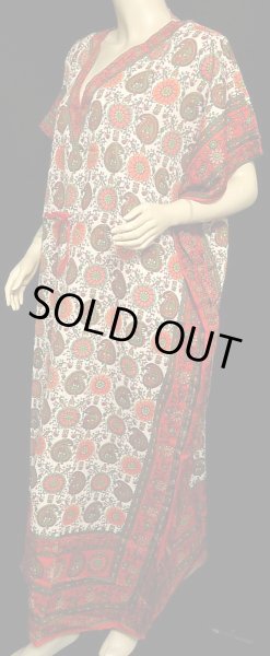 画像2: プリントカバードレス☆レッドオレンジペイズリー☆ (2)