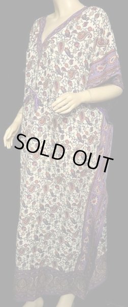 画像2: プリントカバードレス☆パープルランダムペイズリー☆ (2)