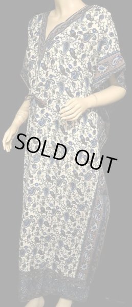 画像2: プリントカバードレス☆ブルーランダムペイズリー☆ (2)