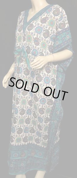 画像2: プリントカバードレス☆ターコイズペイズリー☆ (2)