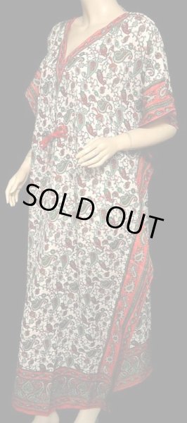 画像2: プリントカバードレス☆オレンジレッドランダムペイズリー☆ (2)