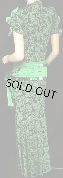 画像3: ♥HANAN/ハナン♥ショートスリーブバラディドレス☆blackgreenripple☆ (3)