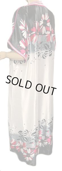 画像3: モロッコのガラベーヤ☆ブラックルージュフラワー☆ (3)