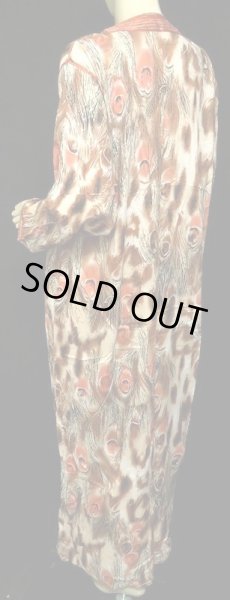 画像3: モロッコのガラベーヤ☆オレンジブラウンピーコック☆ (3)