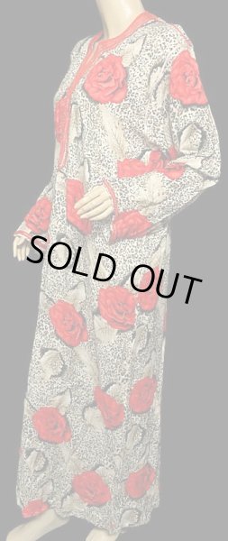 画像2: モロッコのガラベーヤ☆レッドローズ☆ (2)