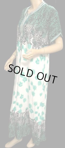 画像2: モロッコのガラベーヤ☆グリーンレースフラワー☆ (2)