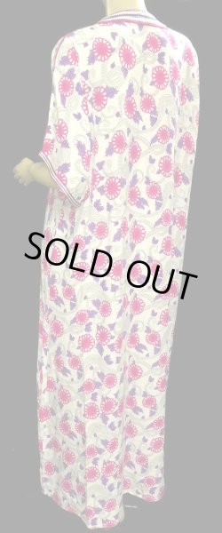 画像3: モロッコのガラベーヤ☆フューシャピンクフラワー☆ (3)