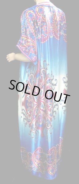 画像3: モロッコのガラベーヤ☆ロイヤルブルーグラデーション☆ (3)