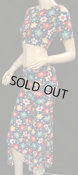 画像2: ♥HANAN♥チョリ&パンツセット/フリルドチョリ&パンツ/レトロフラワーネイビー (2)