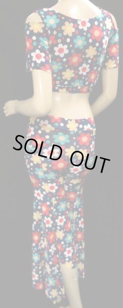 画像3: ♥HANAN♥チョリ&パンツセット/フリルドチョリ&パンツ/レトロフラワーネイビー (3)