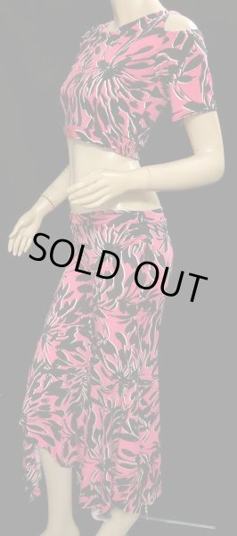 画像2: ♥HANAN♥チョリ&パンツセット/チョリ&バタフライパンツ/ピンクブラックフラワー (2)