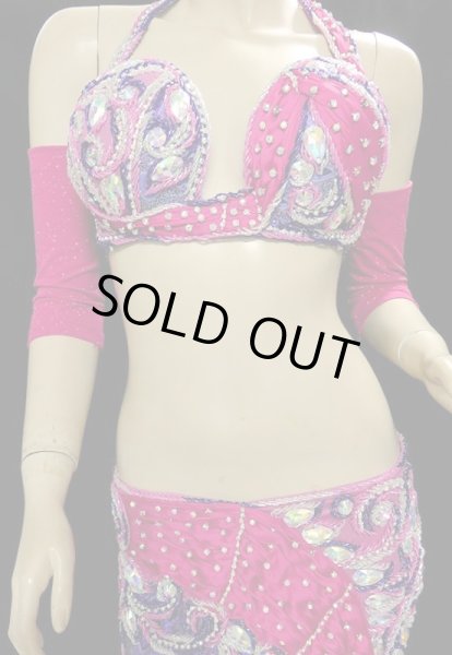 画像2: エジプトオリエンタルコスチューム☆ピンクブルーラメペイズリー☆ (2)