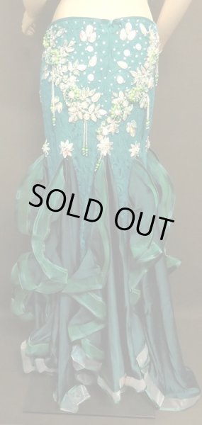 画像3: エジプトオリエンタルコスチューム☆フリルドブルーグリーンレース☆ (3)