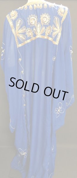 画像2: エジプト製トラディショナルハリジドレス☆ロイヤルブルー☆ (2)