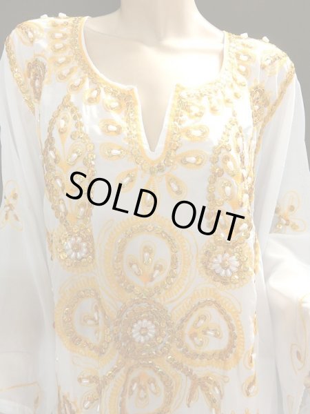 画像3: エジプト製トラディショナルハリジドレス☆ホワイト☆ (3)