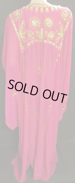 画像3: エジプト製ピーコックハリジドレス☆フューシャピンク☆ (3)