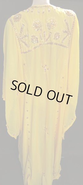 画像3: エジプト製ピーコックハリジドレス☆イエロー☆ (3)