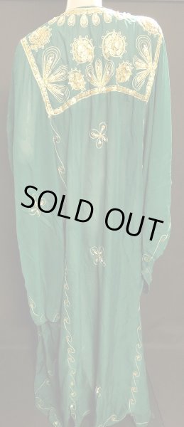 画像3: エジプト製ピーコックハリジドレス☆グリーン☆ (3)