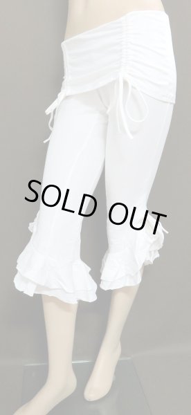 画像2: フリルカプリパンツ☆ホワイト☆ (2)