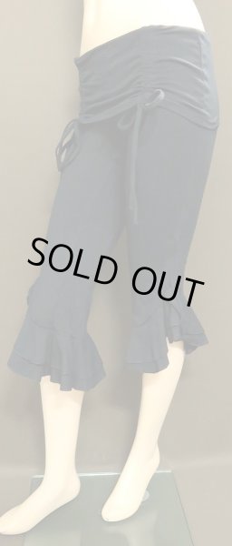 画像2: フリルカプリパンツ☆ブラック☆ (2)