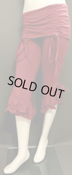 画像2: フリルカプリパンツ☆シックレッド☆ (2)