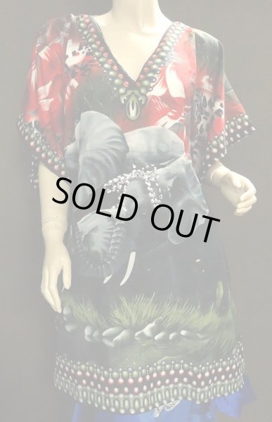 画像2: プリントハーフカバードレス☆リアルエレファント☆ (2)