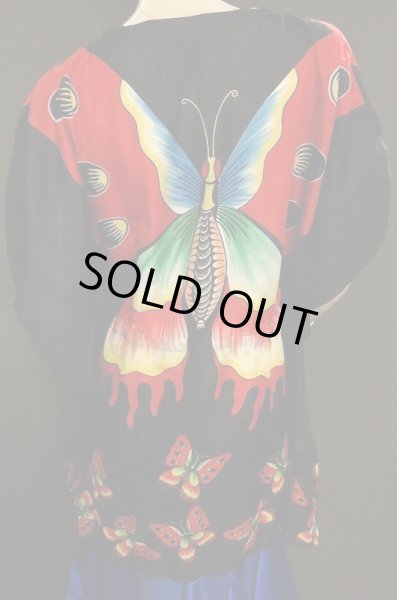 画像4: プリントハーフカバードレス☆レッドグランバタフライ☆ (4)