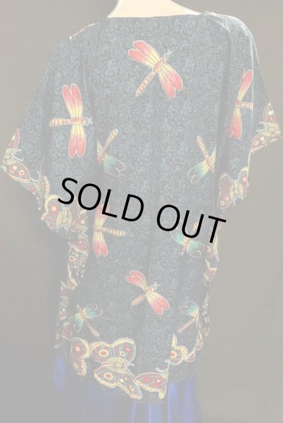 画像4: プリントハーフカバードレス☆レッドバタフライダーク☆ (4)